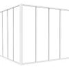 Vente-unique Verrière<Verrière d'angle d'atelier en aluminium thermolaqué - L120 x L120 x H105 - Blanc - BAYVIEW