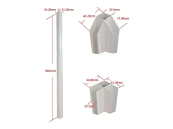Vente-unique Verrière<Verrière d'angle d'atelier en aluminium thermolaqué - L120 x L120 x H105 - Blanc - BAYVIEW