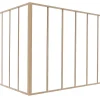 Vente-unique Verrière d'angle d'atelier en aluminium thermolaqué - L180 x L120 x H130 - Naturel clair - BAYVIEW- Verrière