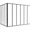 Vente-unique Verrière d'angle d'atelier en aluminium thermolaqué - L210 x L210 x H130 - Noir - BAYVIEW- Verrière
