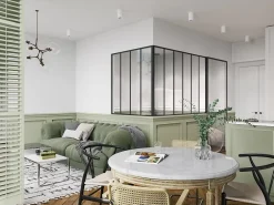 Vente-unique Verrière<Verrière d'angle d'atelier en aluminium thermolaqué - L180 x L120 x H130 - Noir - BAYVIEW