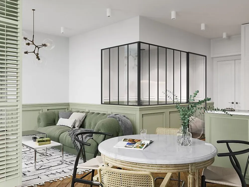 Vente-unique Verrière<Verrière d'angle d'atelier en aluminium thermolaqué - L180 x L120 x H130 - Noir - BAYVIEW