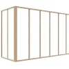 Vente-unique Verrière d'angle d'atelier en aluminium thermolaqué - L180 x L60 x H105 - Naturel clair - BAYVIEW- Verrière