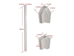 Vente-unique Verrière<Verrière d'angle d'atelier en aluminium thermolaqué - L210 x L210 x H130 - Blanc - BAYVIEW