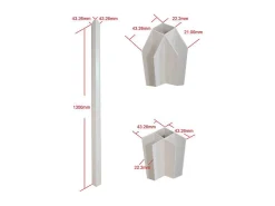 Vente-unique Verrière<Verrière d'angle d'atelier en aluminium thermolaqué - L210 x L210 x H130 - Blanc - BAYVIEW