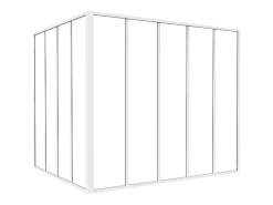 Vente-unique Verrière<Verrière d'angle d'atelier en aluminium thermolaqué - L150 x L120 x H130 - Blanc - BAYVIEW