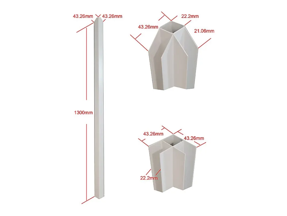 Vente-unique Verrière<Verrière d'angle d'atelier en aluminium thermolaqué - L150 x L120 x H130 - Blanc - BAYVIEW