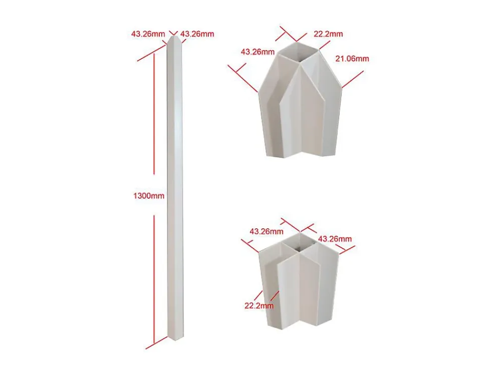 Vente-unique Verrière<Verrière d'angle d'atelier en aluminium thermolaqué - L150 x L120 x H130 - Blanc - BAYVIEW