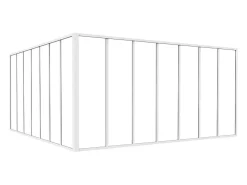 Vente-unique Verrière<Verrière d'angle d'atelier en aluminium thermolaqué - L210 x L210 x H105 - Blanc - BAYVIEW