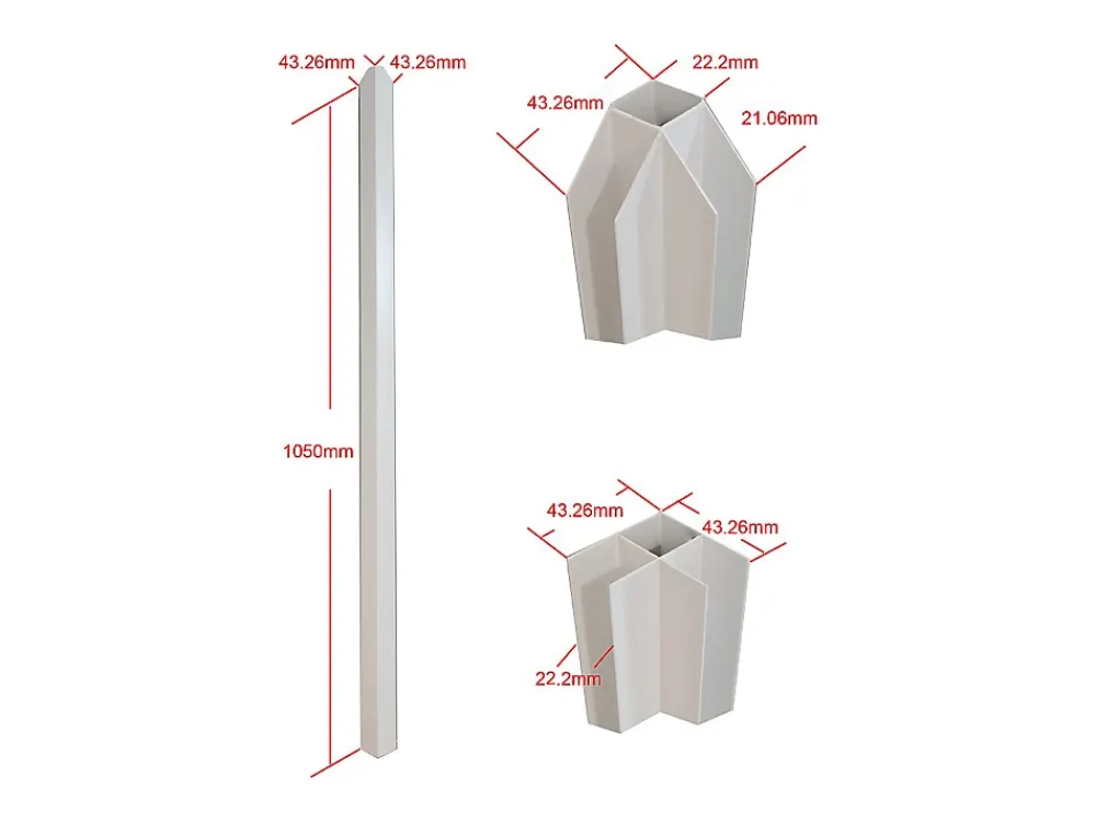 Vente-unique Verrière<Verrière d'angle d'atelier en aluminium thermolaqué - L210 x L210 x H105 - Blanc - BAYVIEW