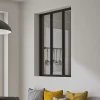 Optimum Verrière en aluminium noir 3 carreaux H.110 x 93,2 cm- Verrière