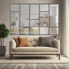 MySystem Verrière Loft 5 sections - L x H : 220 x 150 cm - Laqué gris 7016 granité - vitrages inclus- Verrière