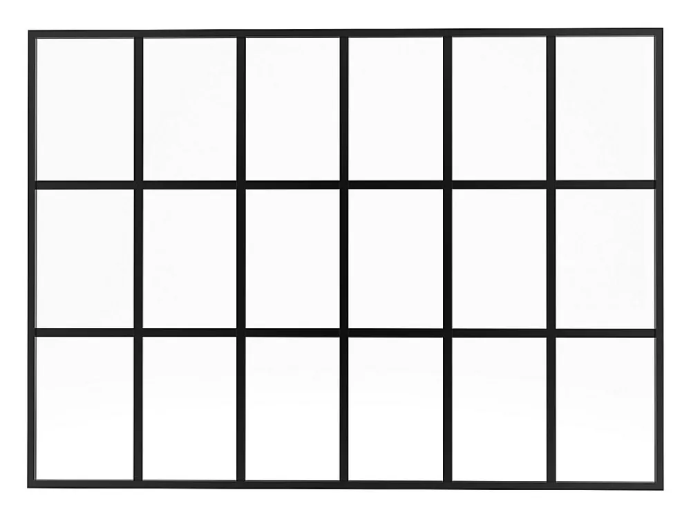 Vente-unique Verrière style orangerie en aluminium thermolaqué - 180x130 cm - Noir - ORANSA- Verrière