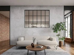 Vente-unique Verrière style orangerie en aluminium thermolaqué - 180x130 cm - Noir - ORANSA- Verrière