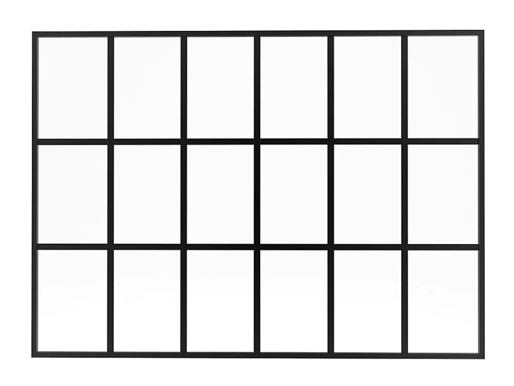 Vente-unique Verrière style orangerie en aluminium thermolaqué - 180x130 cm - Noir - ORANSA- Verrière