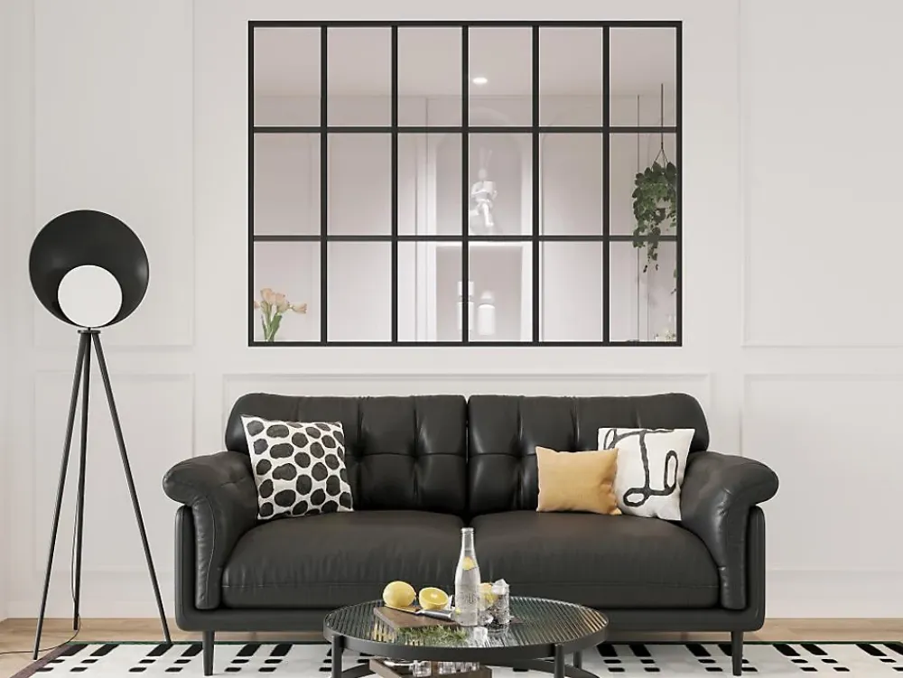 Vente-unique Verrière style orangerie en aluminium thermolaqué - 180x130 cm - Noir - ORANSA- Verrière