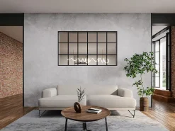 Vente-unique Verrière<Verrière style orangerie en aluminium thermolaqué - 180x105 cm - Noir - ORANSA