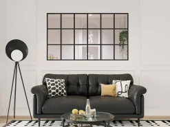 Vente-unique Verrière<Verrière style orangerie en aluminium thermolaqué - 180x105 cm - Noir - ORANSA