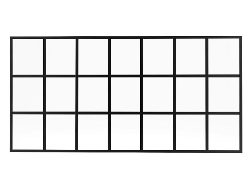 Vente-unique Verrière<Verrière style orangerie en aluminium thermolaqué - 210 x 105 cm - Noir - ORANSA