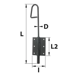 Afbat - Tb Industrie Sas Verrou baïonnette ø14 mm L. 300 mm acier noir Afbat- Accesoire Pour Volet