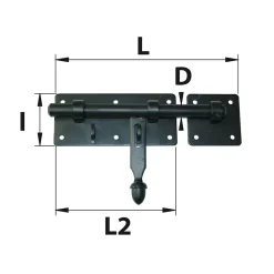 Afbat - Tb Industrie Sas Verrou écurie Afbat acier noir mat ø18 mm avec gâche- Accesoire Pour Volet