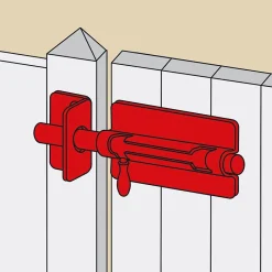 Afbat - Tb Industrie Sas Verrou de box + gâche D12 Acier zingué Afbat- Accesoire Pour Volet