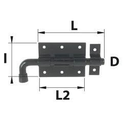 Afbat - Tb Industrie Sas Accesoire Pour Volet<Verrou pistolet ø14 mm acier noir Afbat