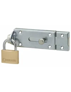 Thirard Accesoire Pour Volet<Verrou porte cadenas, longueur 150mm, pêne plat coulissant, gâche en acier cambré, acier zingué -