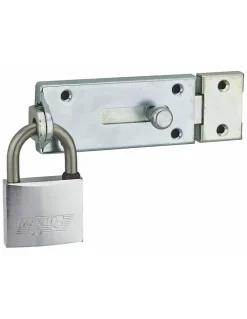 Thirard Accesoire Pour Volet<Verrou porte cadenas, longueur 150mm, pêne plat coulissant, gâche en acier cambré, acier zingué -