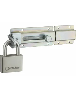 Thirard Accesoire Pour Volet<Verrou transversal, porte cadenas cadenassable, longueur 230mm, pêne plat coulissant, acier zingué -