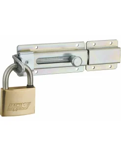 Thirard Accesoire Pour Volet<Verrou transversal, porte cadenas cadenassable, longueur 230mm, pêne plat coulissant, acier zingué -