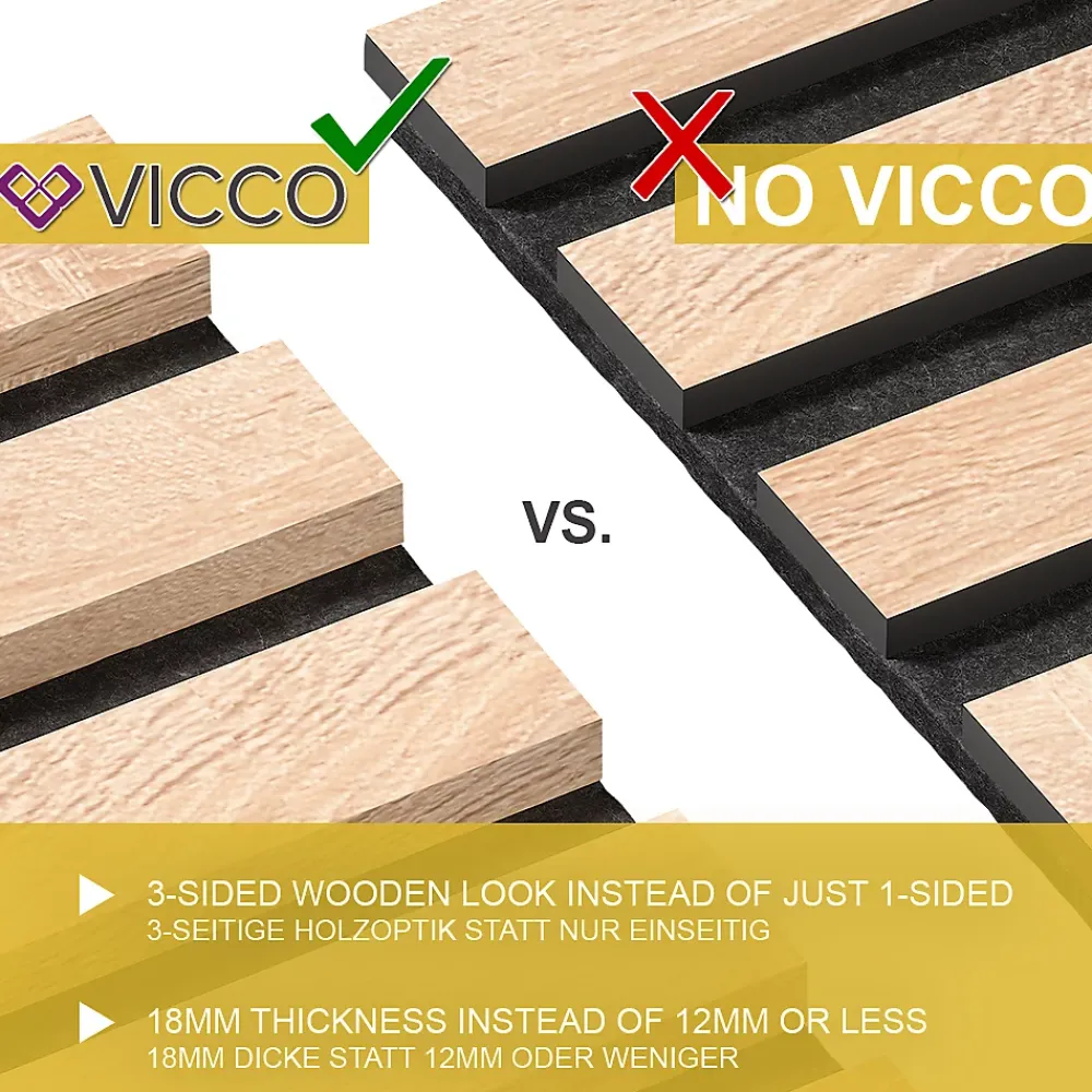 Vicco Lambris Mural<Panneau mural Chêne 4 pièces