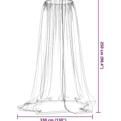 Vidaxl - Moustiquaire pour parasol - 220 maille - polyester - 330 x 250 cm- Accessoire Pour Moustiquaire