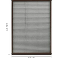 Vidaxl Moustiquaire Plissée pour Fenêtre Moustiquaire contre Insectes Volants Anti-moustique Maison Intérieur Aluminium 148655- Moustiquaire Pour Fenêtre