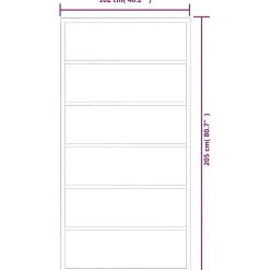 Vidaxl Porte coulissante Verre ESG et aluminium 102x205 cm Noir, 102 x 205 cm (l x H), 29.22kg- Porte Coulissante