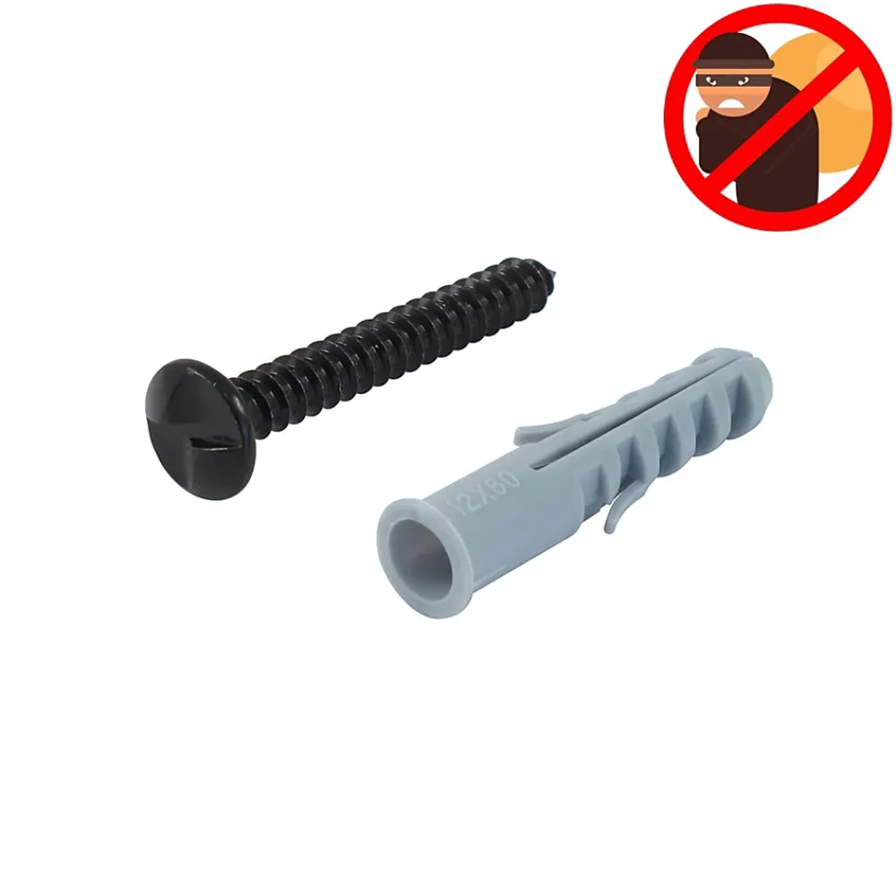 Afbat - Tb Industrie Sas Vis indévissables pour grilles extensibles ⌀8X 60mm acier noir - lot de 10- Accesoire Pour Volet