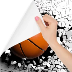 Muralo Papier Peint Panoramique<Vlieseline Papier Peint Photo BASKET-BALL Abstraction 3D Pour Chambre Enfants 90cm x 60cm