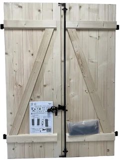 Volet Battant<Volet battant acier et bois naturel - l.100 x H.135 cm - 2 vantaux