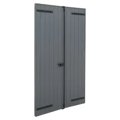 Fortia Volet battant aluminium anthracite - l.100 x H.135 cm - 2 vantaux- Volet Battant