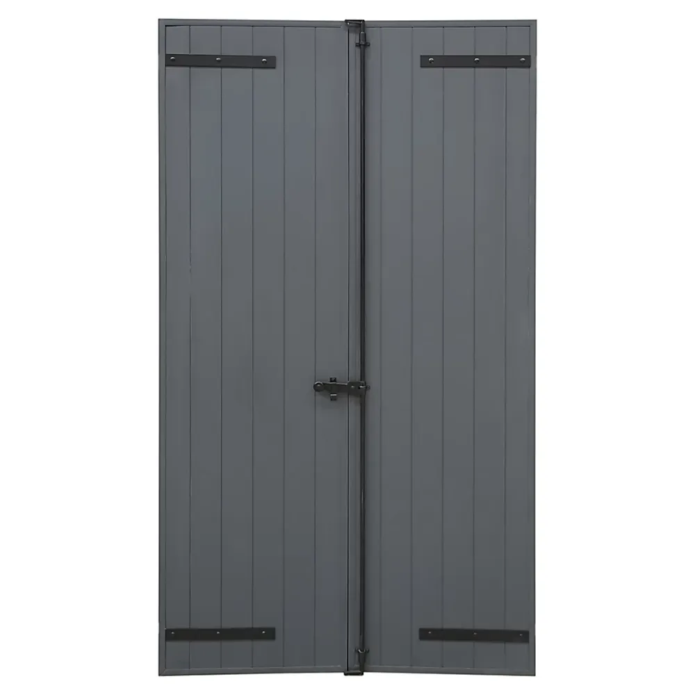 Fortia Volet battant aluminium anthracite - l.100 x H.155 cm - 2 vantaux- Volet Battant