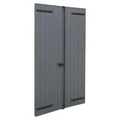Fortia Volet battant aluminium anthracite - l.100 x H.115 cm - 2 vantaux- Volet Battant