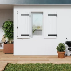 Fortia Volet Battant<Volet battant aluminium blanc - l.120 x H.175 cm - 2 vantaux