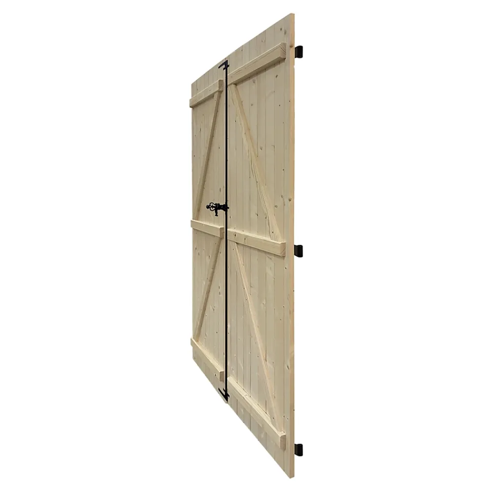 Fortia Volet battant bois naturel - l.140 x H.215 cm - 2 vantaux- Volet Battant