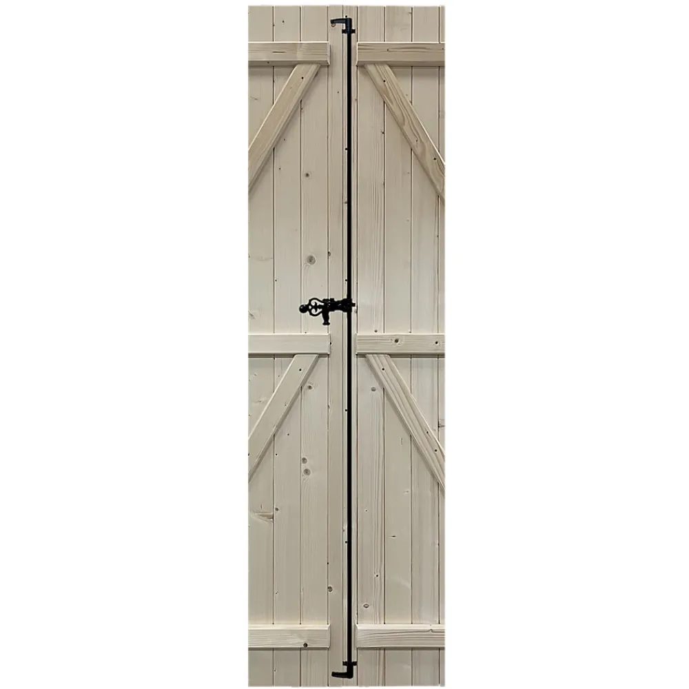 Fortia Volet battant bois naturel - l.140 x H.215 cm - 2 vantaux- Volet Battant