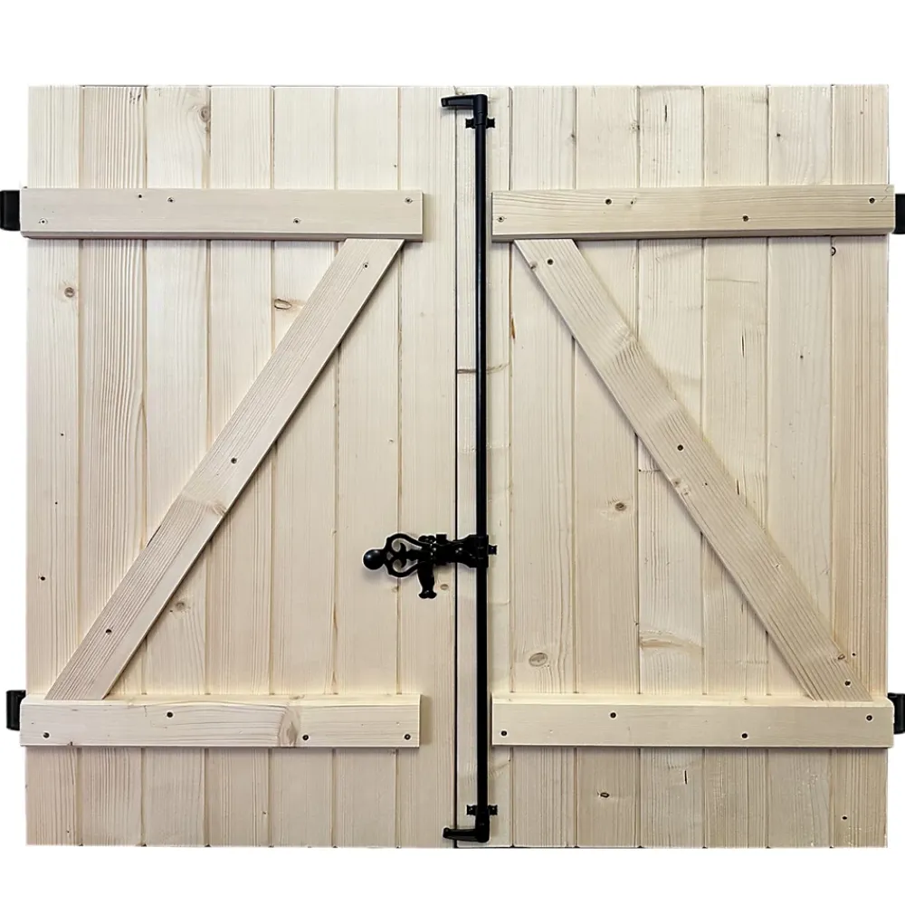 Fortia Volet battant bois naturel - l.90 x H.105 cm - 2 vantaux- Volet Battant