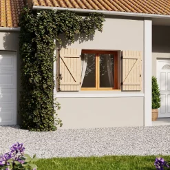 Fortia Volet Battant<Volet battant bois naturel - l.120 x H.95 cm - 2 vantaux