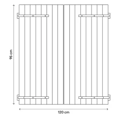 Fortia Volet Battant<Volet battant bois naturel - l.120 x H.95 cm - 2 vantaux