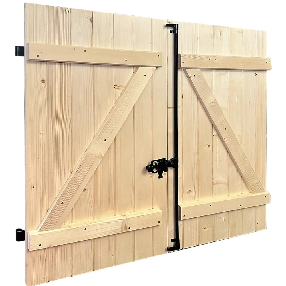 Fortia Volet battant bois naturel - l.120 x H.75 cm - 2 vantaux- Volet Battant