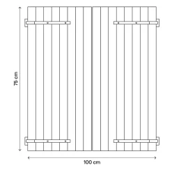Fortia Volet Battant<Volet battant bois naturel - l.100 x H.75 cm - 2 vantaux