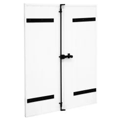 Fortia Volet battant uPVC blanc - l.100 x H.175 cm - 2 vantaux- Volet Battant
